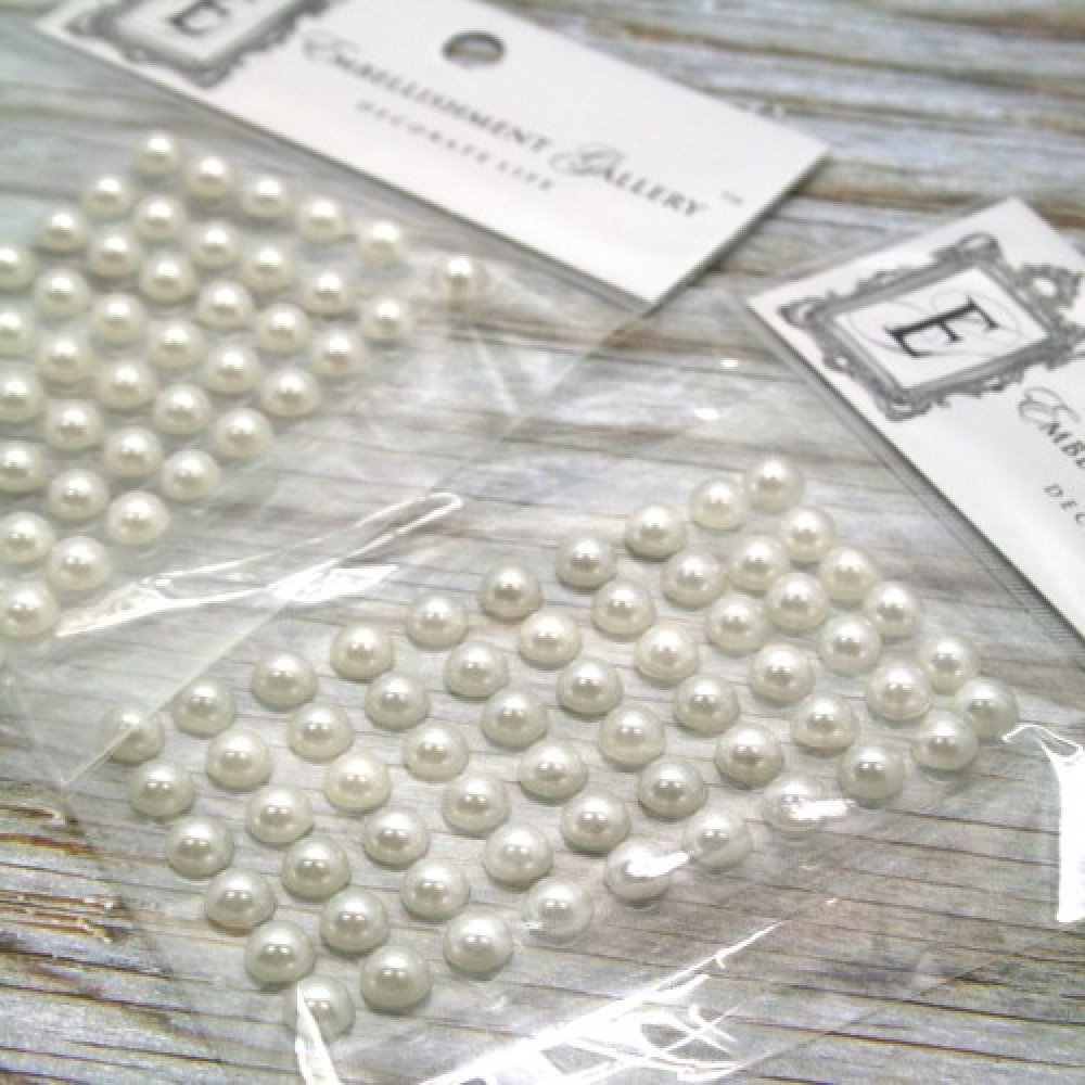 7mm Ivory Pearl Sticker SHEET Classy Candles Online Shop Sydney